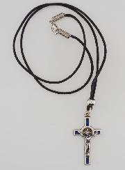 Collar Religioso Cruz de San Benito - Azul