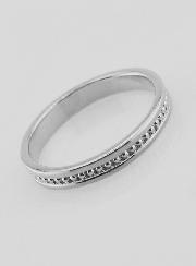 Anillo de bodas de plata de ley rodiada - Talla 54