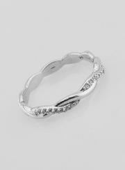 Anillo de alianza entrelazada de plata de ley - Talla 54
