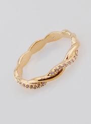 Anillo de Alianza Entrelazado en Baño de Oro - Talla 54
