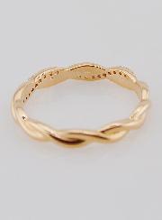 Anillo de Alianza Entrelazado en Baño de Oro - Talla 54