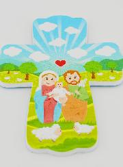 Cruz Infantil Colgante - Sagrada Familia
