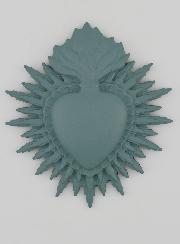 Mural Ex voto Corazón Radiante 11 cm - Salvia