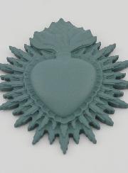 Mural Ex voto Corazón Radiante 11 cm - Salvia
