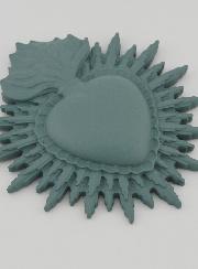 Mural Ex voto Corazón Radiante 11 cm - Salvia