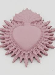 Mural Ex voto Corazón Radiante 11 cm - Rosa