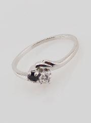 Anillo de Plata y Circonitas - Talla 54
