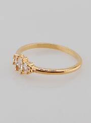 Anillo bañado en oro de la Trinidad en circonitas  - Talla 54