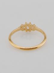 Anillo bañado en oro de la Trinidad en circonitas  - Talla 54