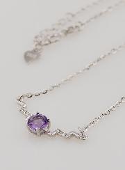 Collar en Plata 925 y Amatista 40-45cm