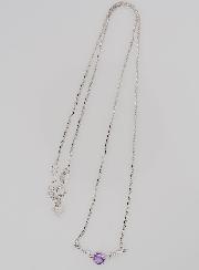 Collar en Plata 925 y Amatista 40-45cm