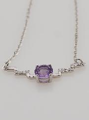Collar en Plata 925 y Amatista 40-45cm