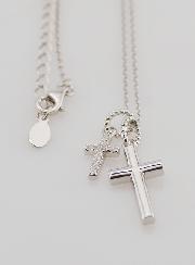 Collar religioso con colgantes de cruz - Plata 925