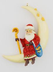 Papá Noel en una luna creciente- Jim Shore