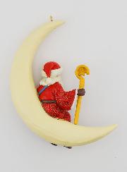 Papá Noel en una luna creciente- Jim Shore