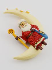 Papá Noel en una luna creciente- Jim Shore
