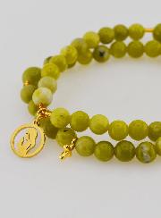 Pulsera Rosario de Jade Verde y Virgen María