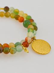 Pulsera Rosario en Piedra Natural de Ágata y Padre Nuestro