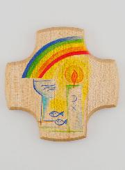 Cruz de Bautismo Infantil en Madera de Arce