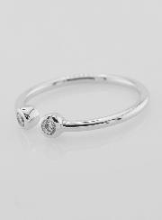 Anillo Abierto en Plata y Circonitas – T58