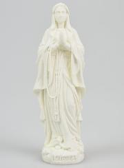 Estatua de Nuestra Señora de Lourdes en resina fosforescente - 12 cm