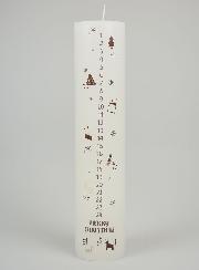 Vela de Adviento de estilo escandinavo - 25 cm