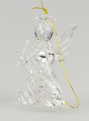Ángel navideño colgante de cristal - 4cm