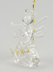 Ángel navideño colgante de cristal - 4cm