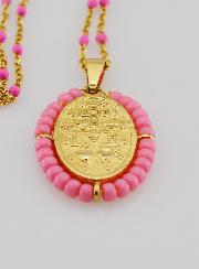 Medalla Milagrosa con cuentas + Cadena de Perlas Rosas