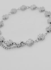 Pulsera religiosa con cruces cuadradas