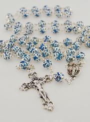 Rosario de Perlas Azules - Milagrosa y Cruz Barroca