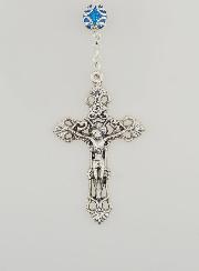 Rosario de Perlas Azules - Milagrosa y Cruz Barroca