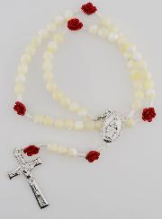 Collar Rosario de la Medalla Milagrosa en Nácar