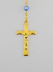 Terço em Cristal Azul & Medalha Milagrosa