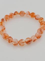 Pulsera en Piedra Natural Cuarzo Hematoide A - 8 mm