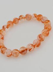 Pulsera en Piedra Natural Cuarzo Hematoide A - 8 mm