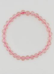 Pulsera de piedra natural de cuarzo hematoide fresa - 6 mm