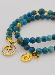 Rosario Medalla Milagrosa en Piedras de Apatita