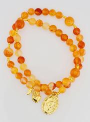 Rosario de la Medalla Milagrosa en Cornalina