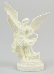 Estatua de San Miguel Arcángel en resina fosforescente - 12 cm