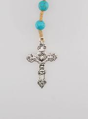 Rosario de Cuentas Turquesas - Medalla Milagrosa