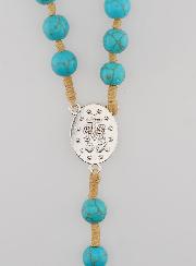 Rosario de Cuentas Turquesas - Medalla Milagrosa