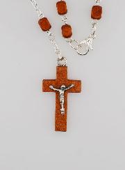 Rosario de la Virgen Milagrosa en Madera Clara