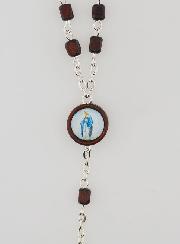 Rosario de la Virgen Milagrosa en Madera Oscura