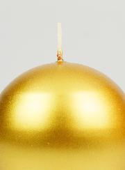 Vela esférica dorada de Navidad - 8 cm