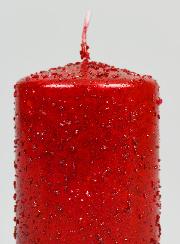 Vela navideña con purpurina - Rubí