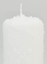 Vela navideña con decoración de Cristales de Nieve