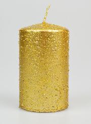 Vela decorativa brillante - Dorada