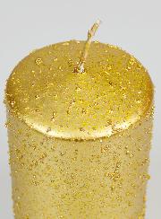 Vela decorativa brillante - Dorada