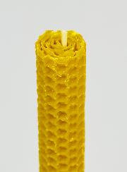Vela de cera de abeja 100 % natural - 15 cm